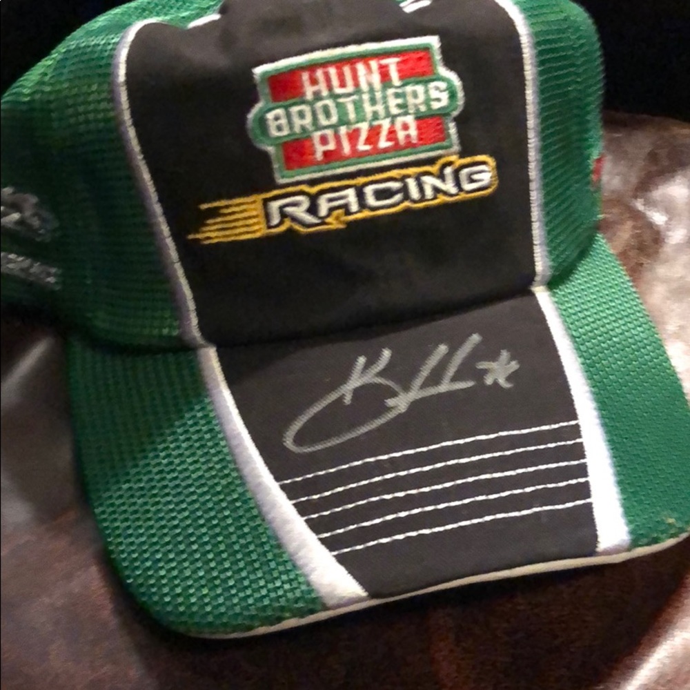 SIGNED KEVIN HARVICK DALE JR MOTORSPORTS PIT CAP